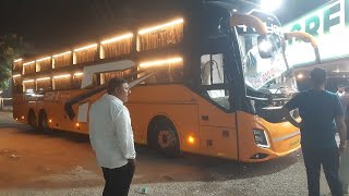 HYDERABAD to BANGALORE Bus Journey | Rajesh Transports VOLVO 9600 Multi-Axle Sleeper LUXURY Bus