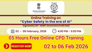 CIET NCERT New Training on Cyber Safety in the Era of AI #ncerttraining #cybersafety #cbsecpd 