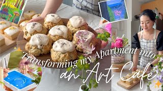 Turning My Apartment Into My DREAM Art Cafe ✨