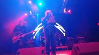 SATAN - Trail by fire ,first song Dallas Texas "Ampilfied live venue last show before closing"