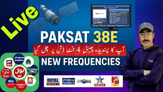 dth info 4k Live Latest Channel Frequency Changes on PakSat 38E ab yah channel 4 feat per chal gaya