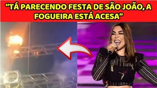 NAIARA AZEVEDO PARA SHOW APÓS ESTRUTURA DO PALCO PEGAR FOGO
