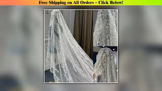 Gorgeous Bridal Veils Tulle With Comb Bride Wedding 3m*2m Pearls Sequins DecorationLong Veil