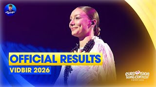 🇺🇦 Vidbir 2026: Official Results