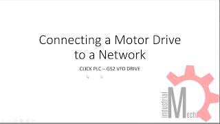 Connecting a Motor Drive to a Network
