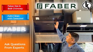Faber Filter less Auto Clean Chimney Bolt with 1500m3/hr suction and Steam
