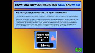 Edited "How to setup your radio for a repeater with AMS Rx and FM Tx"
