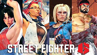 Street Fighter 6 - ALL Characters' Reactions to Game Over and Continue