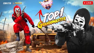 BR Rank Push To GRANDMASTER!🔥😎  Garena Free Fire #freefirelive