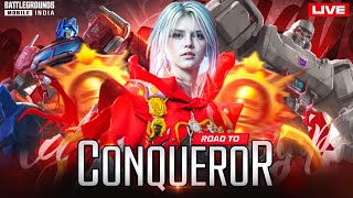 CONQUEROR PUSH SHURU!🔥| RANK PUSH TO TOP 500 | BGMI LIVE