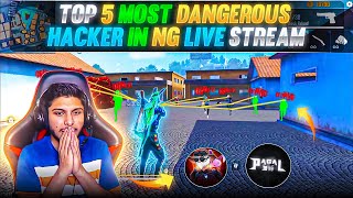 Top 5 Most Dangerous Hacker in Nonstop Gaming Livestream😱 Pagal M10 And V Badge Youtuber Using Hack🤬