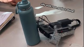 silly walk race against classmates (PoE project)