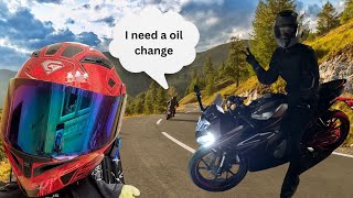 Changing the oil on  my CF Moto 300 SS motorcycle / life update - hang out with me