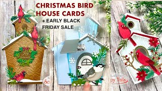 Christmas Bird House Cards & BIG Black Friday Sale
