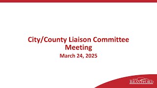 City/County Liaison Committee Meeting