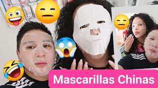 Paolita Suarez de #Lasperdidas Y #Bayron Poniéndonos Mascarillas Chinas 😑