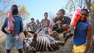 Hadzabe Tribe Hunting Big Baboons Monkeys for Lunch || Last Hunters