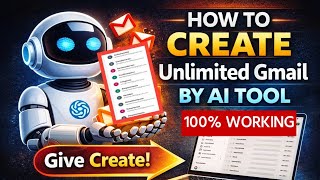 HOW TO CREATE UNLIMITED GMAIL ACOUNT BY AI TOOL|UPADTE GMAIL CREATE METHOD
