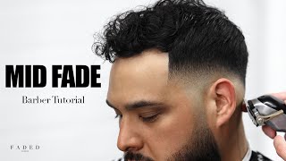 EASIEST way to do a  perfect MID FADE, Barber tutorial