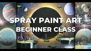 Full Beginner Spray Paint Art Live Class | 10/15 Replay