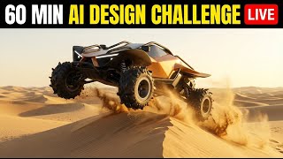 60 Minutes. 3x Designers with AI.  Who can reinvent an iconic car? (LIVE)