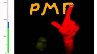 PMD[vision] CamBoard nano - finger tracking. Touchless writing with your finger
