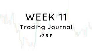 Week 11 - Live trading journal - 3 winners, 2 loss trades (+2.5R for the week)