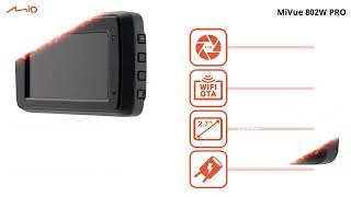 Camera de bord Mio MiVue 802W Pro 2,5K, WIFI, 60fps, HDR, Mod Parcare inclus
