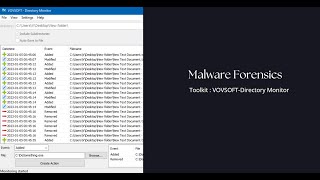 Malware Forensics : VOVSOFT Directory Monitor