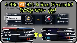 Sb 🆚 Hit & Run/gg friends/1350+/4 SBs back to back/Modern Combat 5 Squad Battle
