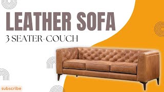 My honest review of our 3 seater Leather Sofa Couch for Living Room