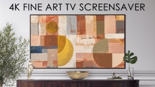 Modern TV Art | Abstract Art Screensaver | Fall TV Background | Warm Autumn | 4K Fine Art for TV