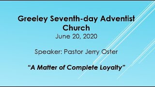 A Matter of Complete Loyalty