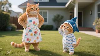Ginger Smells Bad Because He Skips Baths, Mama Cat Teaches Him Hygiene 🌼🧴🐱 | Funny Cat Videos