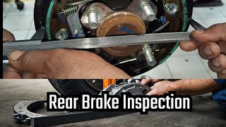 Rear Brake OH | How To Measure Rear Brake Shoe and Drum