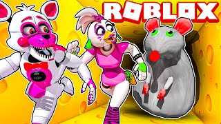 Glamrock Chica and Funtime Foxy Play Roblox CHEESE ESCAPE