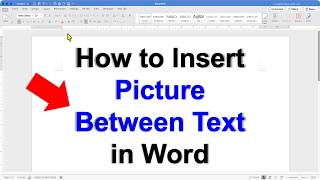 How to Insert Picture Between Text In Word