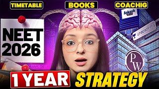 NEET 2026 One year Complete Strategy | Books, Coaching,Teacher, Timetable | Ekta soni NEET