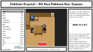 Pokémon Crystal: Espeon Alt Main Run (3:51:19)