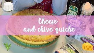 CHEESE AND CHIVE QUICHE MADE BY GWEN'S COOKING CLUB