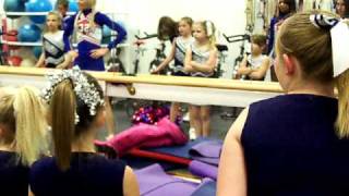 Volstate Cheerleaders teaching AC some cheers..