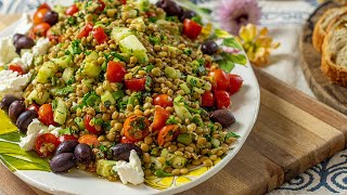 Loaded Lentil Salad (Greek-Style)