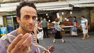 Street Performer Avri Manor in Jerusalem's Mahane Yehuda Shuk