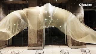 Feather Bloom   Dynamic Ceiling Activation   Motion Activated Attractive Ceiling Installation