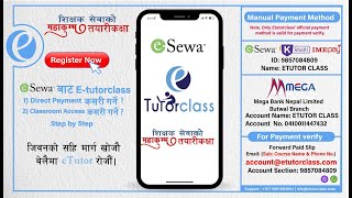 How to Book eTutorclass Course and direct Payment via eSewa | Step by Step Tutorial Video.