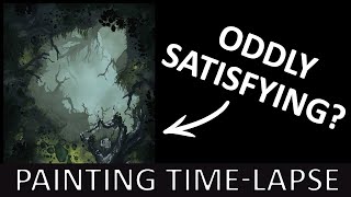 Painting Time-Lapse - Dead Forest Battle Map by Domille's Wondrous Works