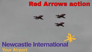 Red Arrows Touch Down in Newcastle | Incredible Arrival at Newcastle International Airport 2025