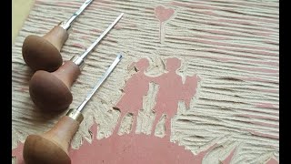 Kids on Guns di Bansky in  Xilografia