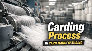 Carding - (Second Process of Yarn Manufacturing) | Carding Process Animation 