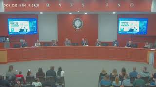 Forney ISD Board of Trustees Meeting November 10, 2025